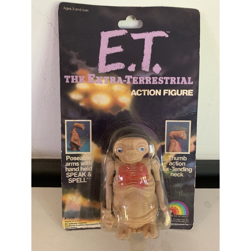 E.T. The Extra Terrestrial Action Figure ExTending Neck & SPEAK & SPELL 1982 LJN